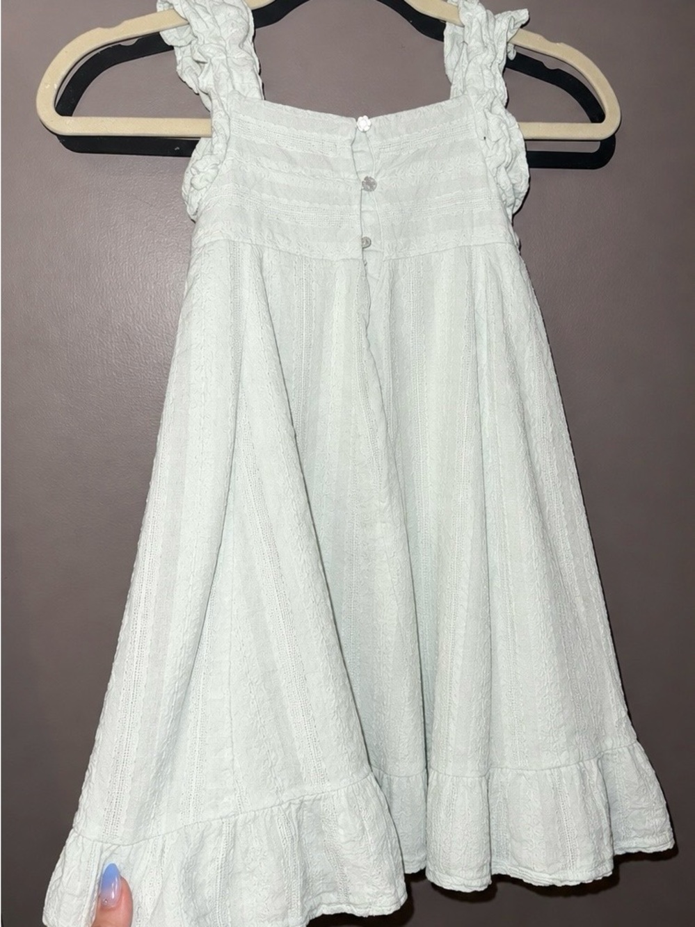 Girls' Light Mint Ruffle Sundress - Picture 4 of 4